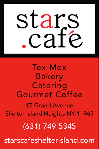 Stars Cafe vertical business card.