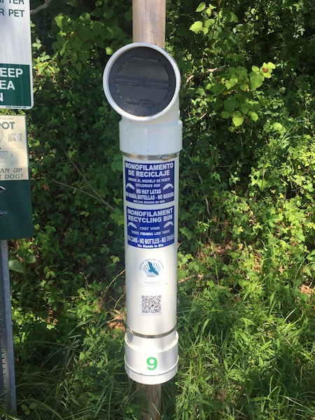 Monofilament disposal recepticle