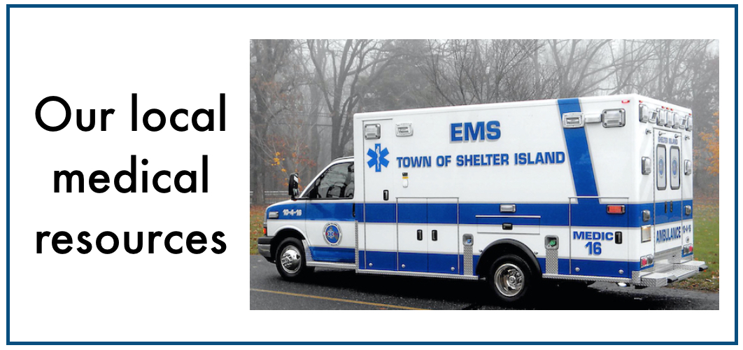 Shelter Island ferry company logos.