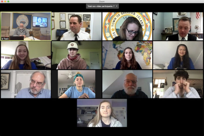 High School Seniors Join Town Zoom meeting High School Seniors at Town Meeting