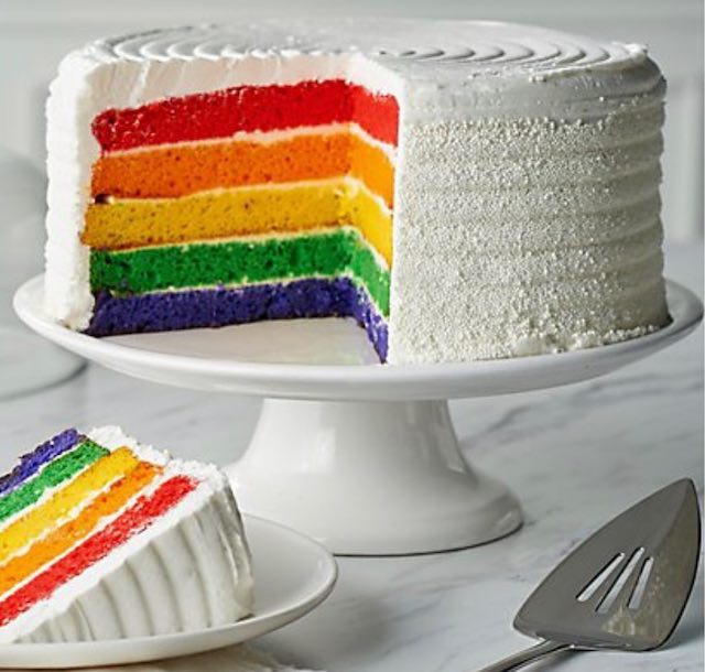 Shelter Island IGA rainbow cake