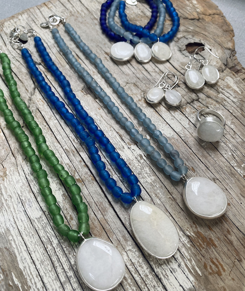 Mimi Page jewelry polished beach stones
