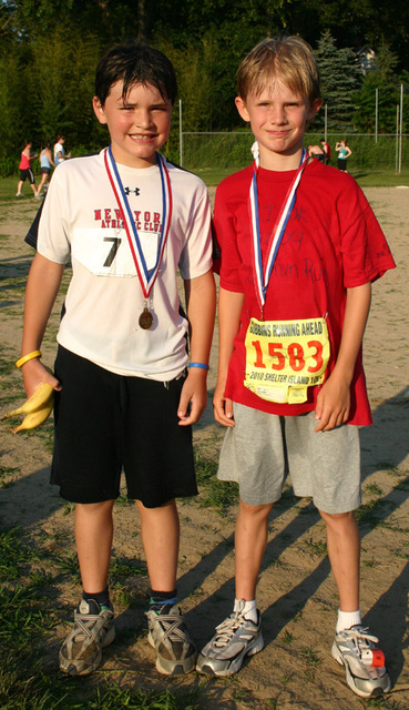 Kal Lewis and Liam Adipietro Fun Run 2010