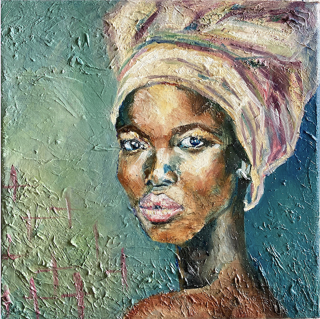 Melody Guini Fatou Oil on Cavas