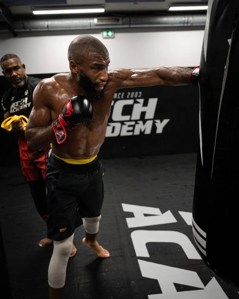 Salahdine Parnesse trains at Atch Academy in France. (Photo by Jules Buttard/Zuffa LLC)